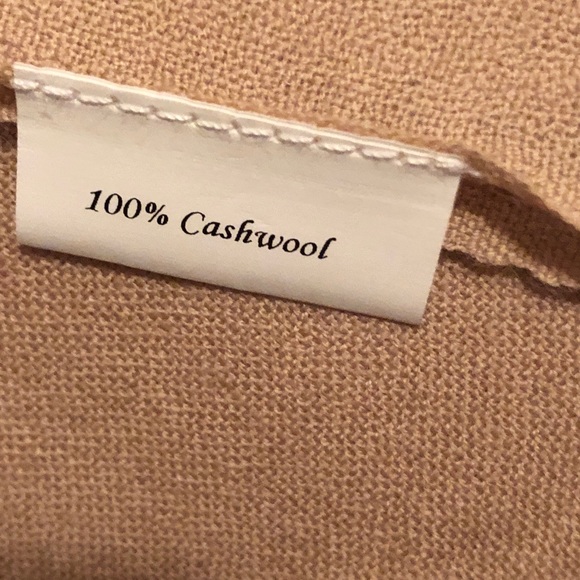 Cashwool camel color Swarovski Crystals scarf - Picture 2 of 5